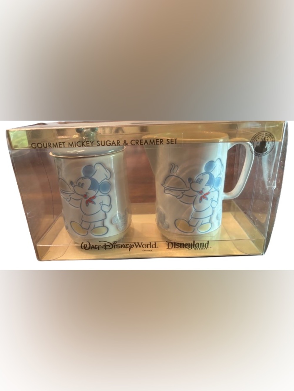 NWT Disney Parks Gourmet Mickey Sugar & Creamer Set Rare Collectible